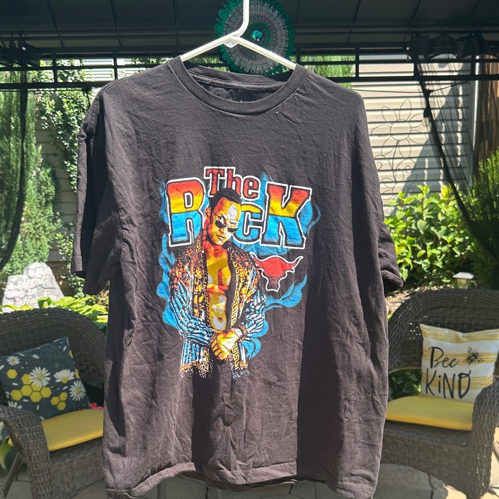 WWE Black T-Shirt with Silver Logo